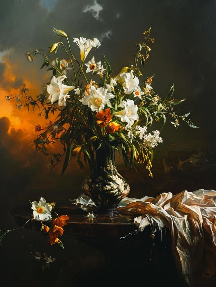Baroque Floral Still Life Nigella 2