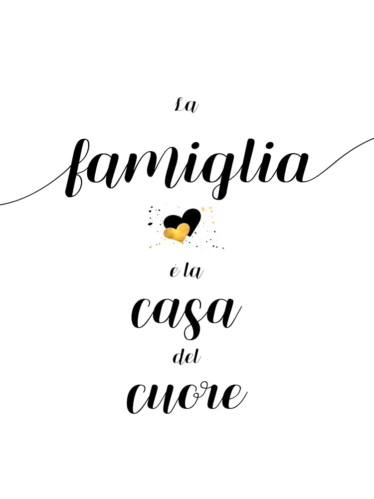 The Family Is The Home Of The Heart ITALIAN
