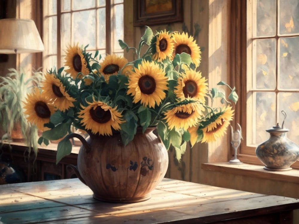 Sunflowers In A Vase 9