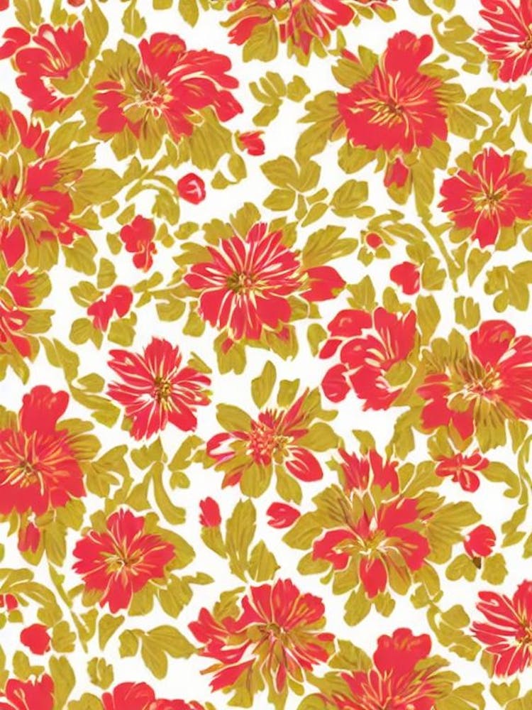 Zantedeschia Floral Print Warm Tones 1 Flower
