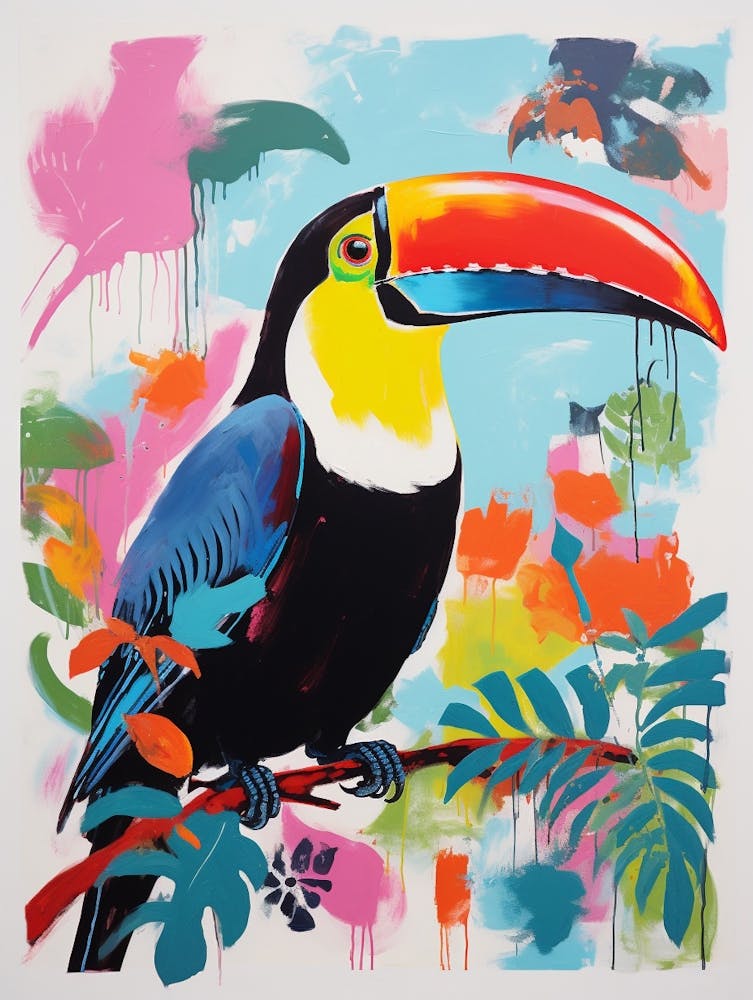 Peinture d'Oiseau Colorée Toucan 2