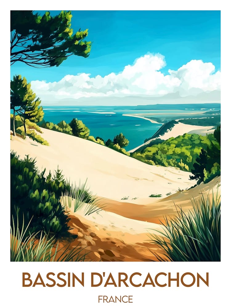 Affiche de voyage Bassin D Arcachon