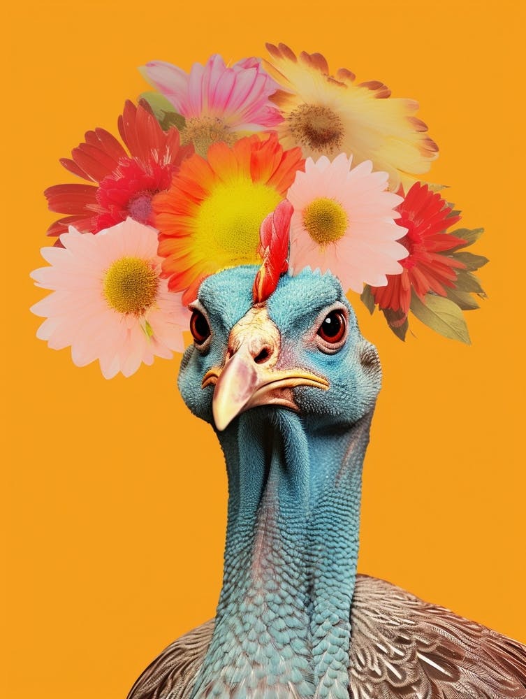 Bird With A Flower Crown Turkey 1
