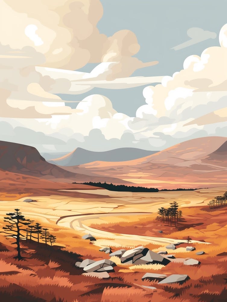 Cairngorms National Park Scotland 2 Hiking Trail Landscape