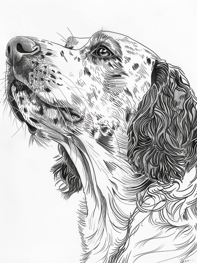 Irish Setter Line Sketch 3