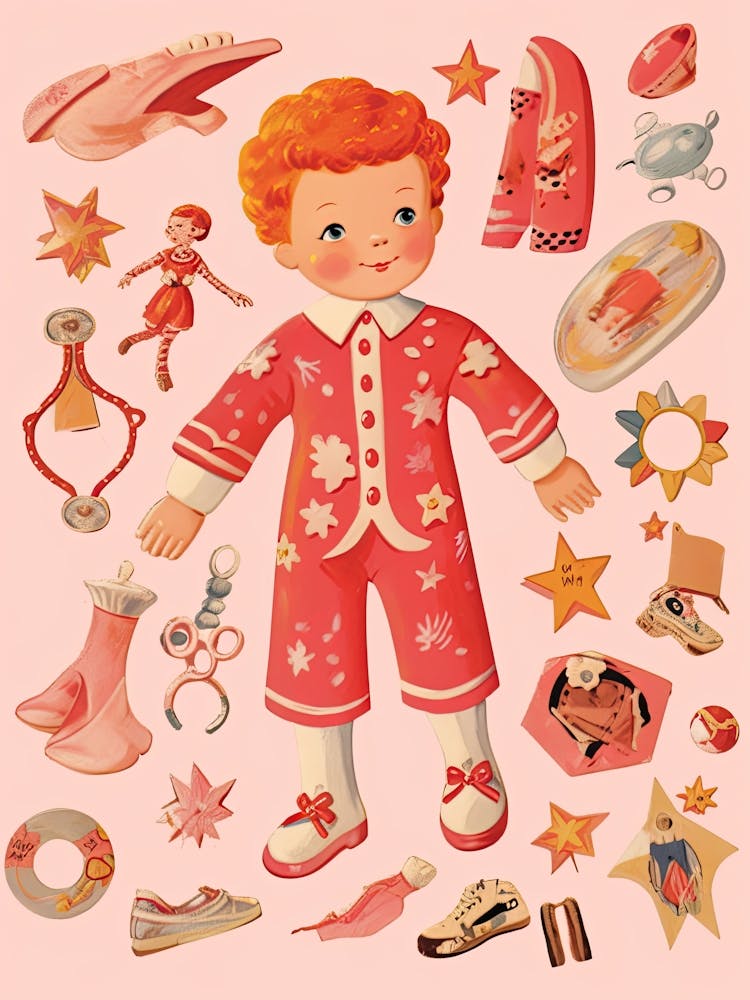 Vintage Paper Doll Boy Kitsch 10