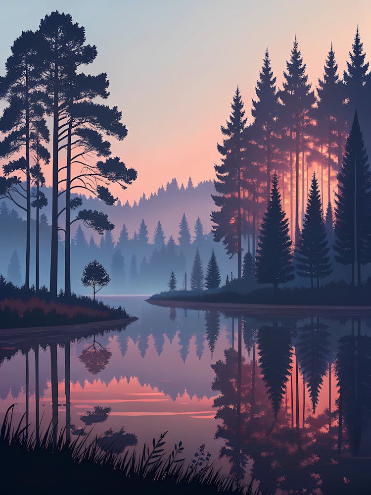 Sunset In The Forest 8