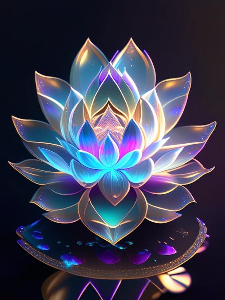 Sacred Lotus Holographic 4
