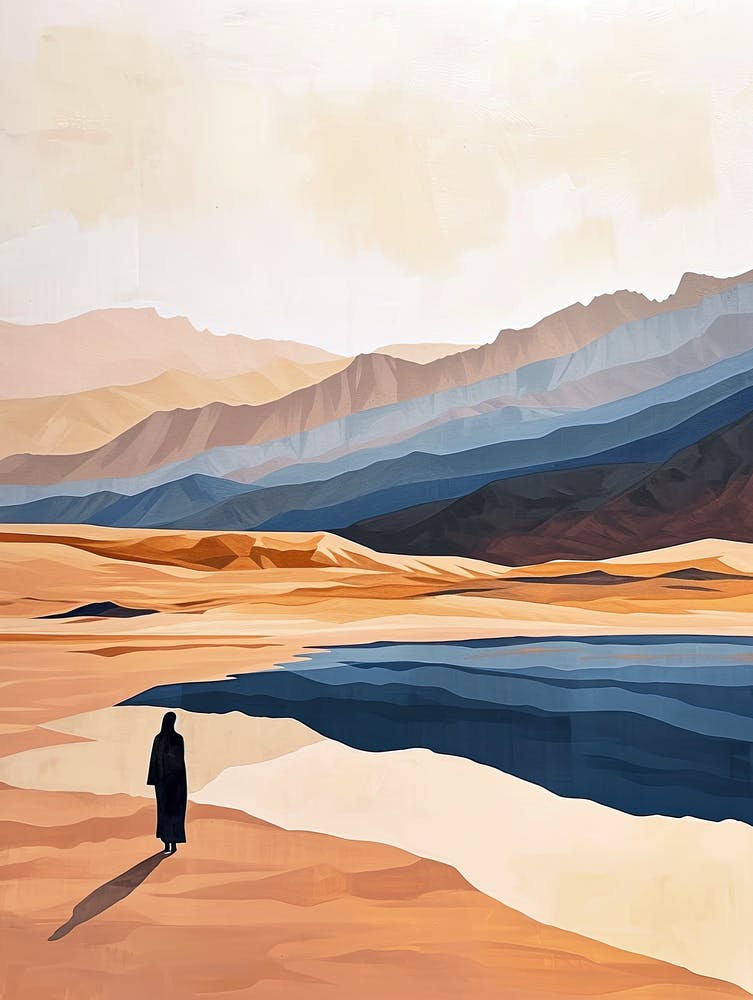 Homme Arabe Dans Le Désert