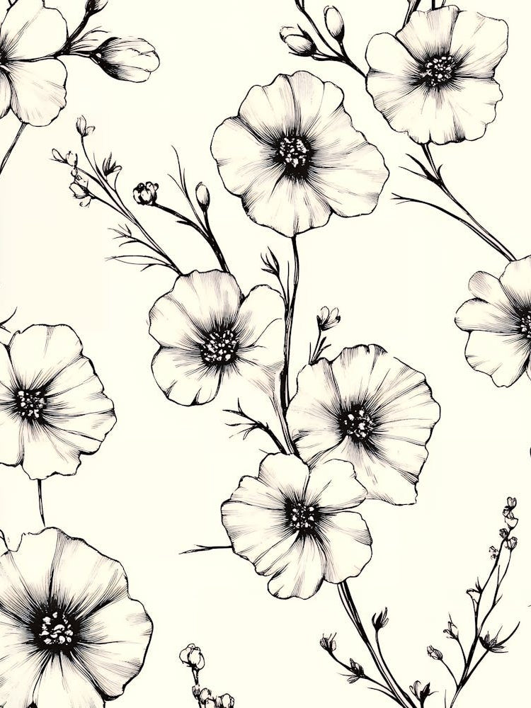 Black And White Flowers 5