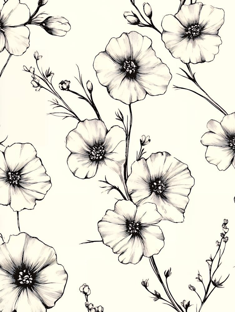 Black And White Flowers 5