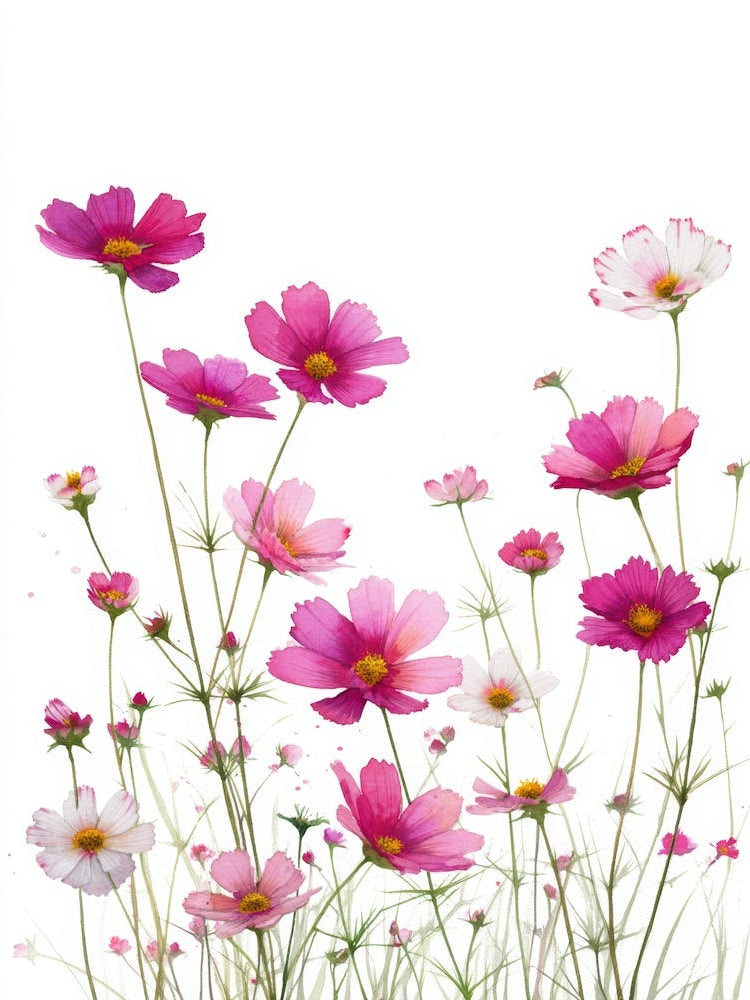 Pink Cosmos Flowers