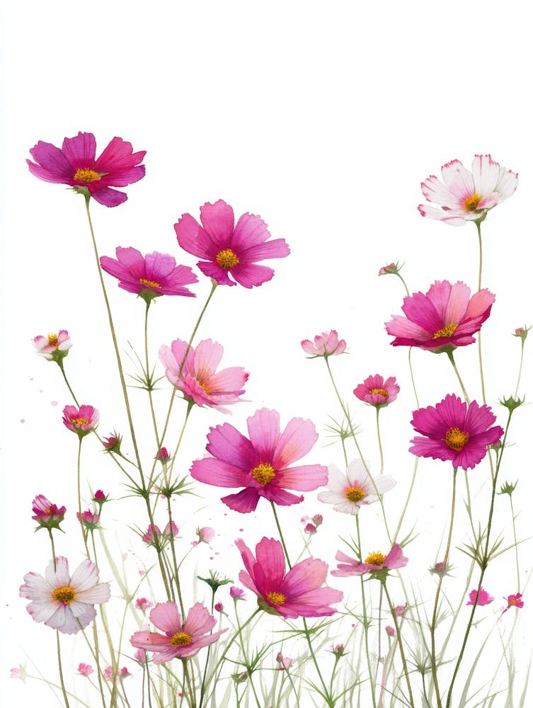 Pink Cosmos Flowers