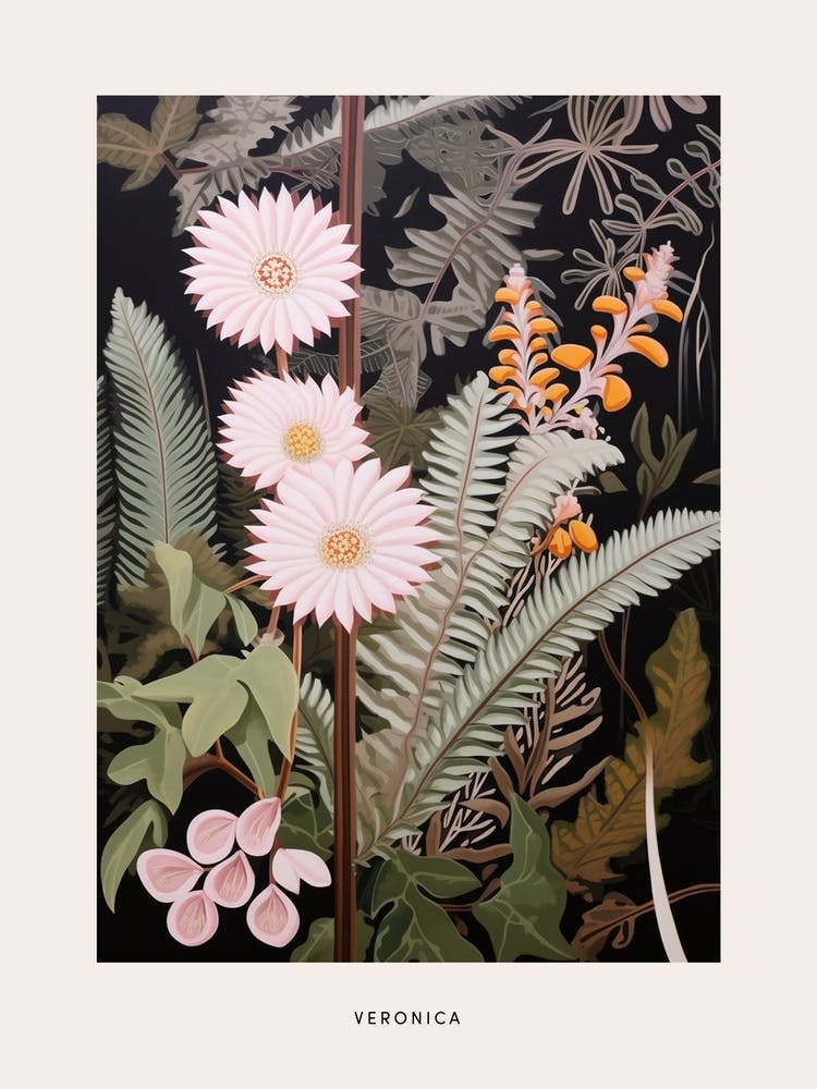 Flower Illustration Veronica 3 Poster