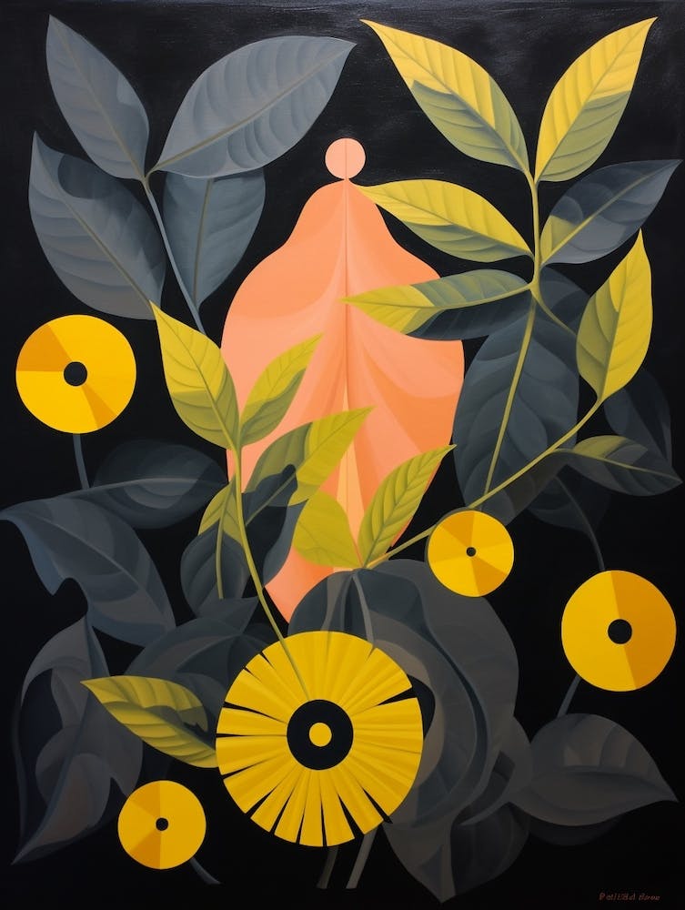 Black Eyed Susan 3 Hilma Af Klint Inspired Flower Illustration