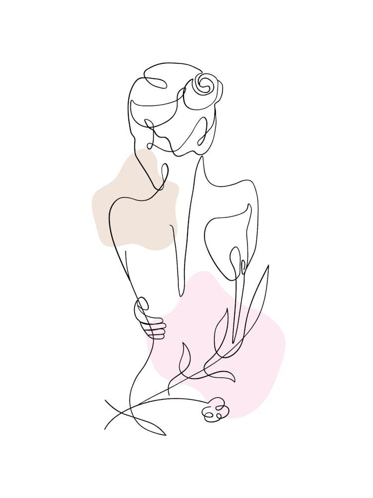 Line Drawing Of A Woman