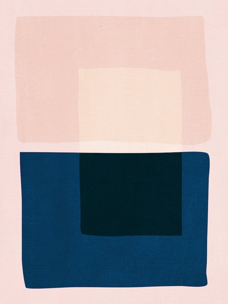 Color Block Pink Navy Blue