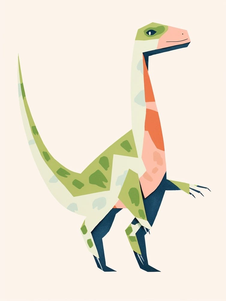Nursery Dinosaur Art Compsognathus