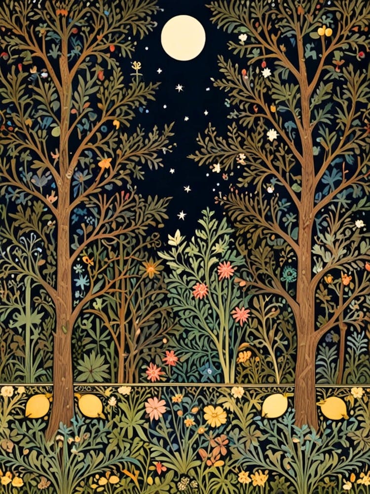 William Morris Moonlight Garden 9