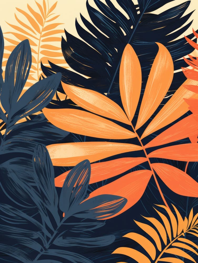 Tropical Leaves Background