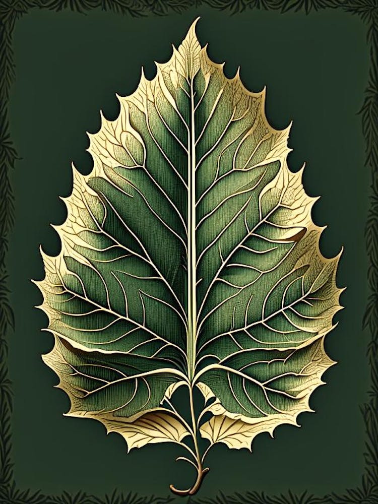 Birch Leaf Vintage Botanical 1