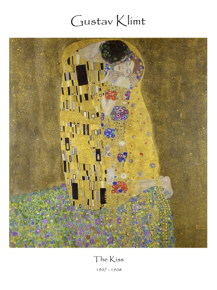 The Kiss by Gustav Klimt (1907-1908)