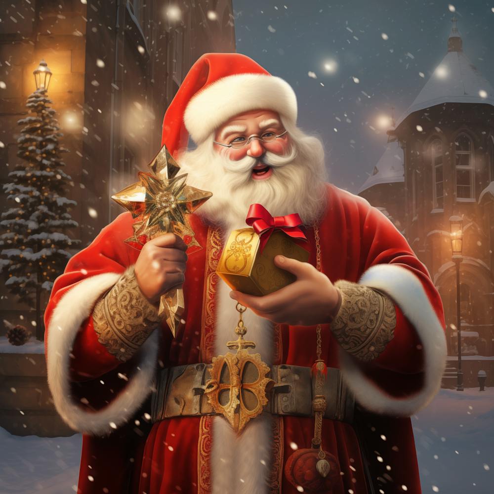 Weihnachtsmann als Bischof