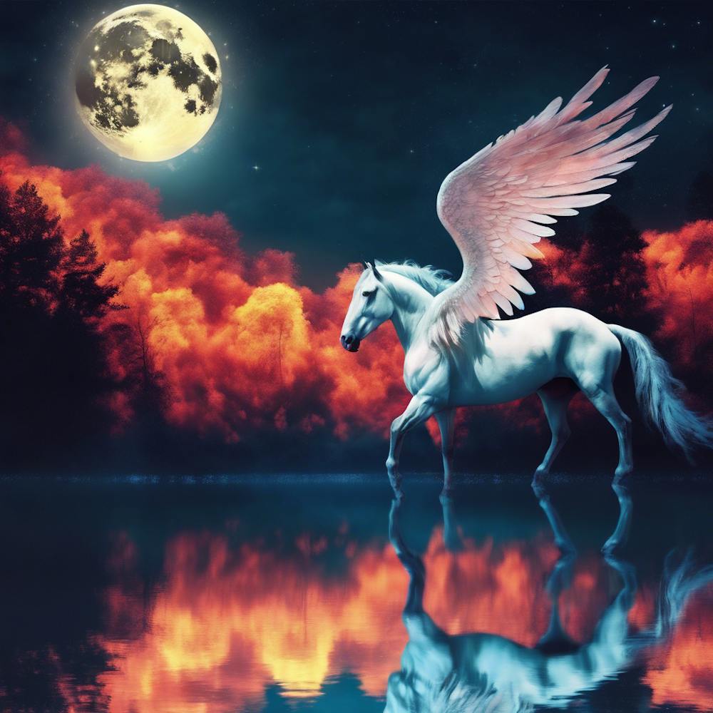 White Horse With Wings