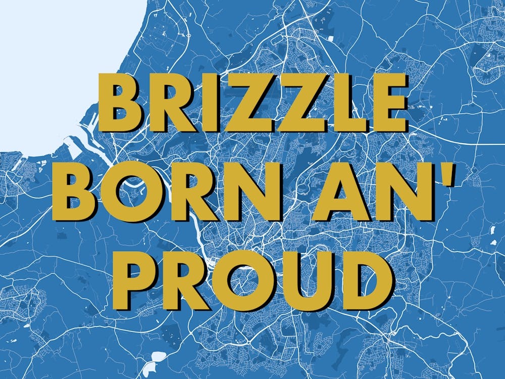 Brizzle Born An Proud Bristol Blue Map