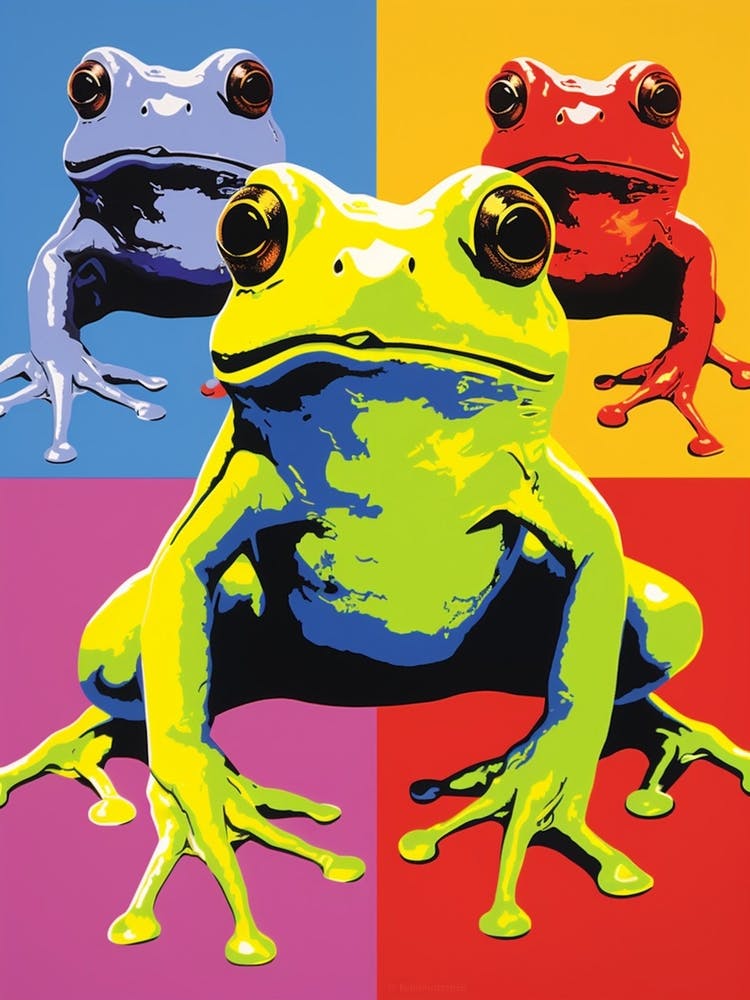 Colourful Vivid Pop Art Frog 2