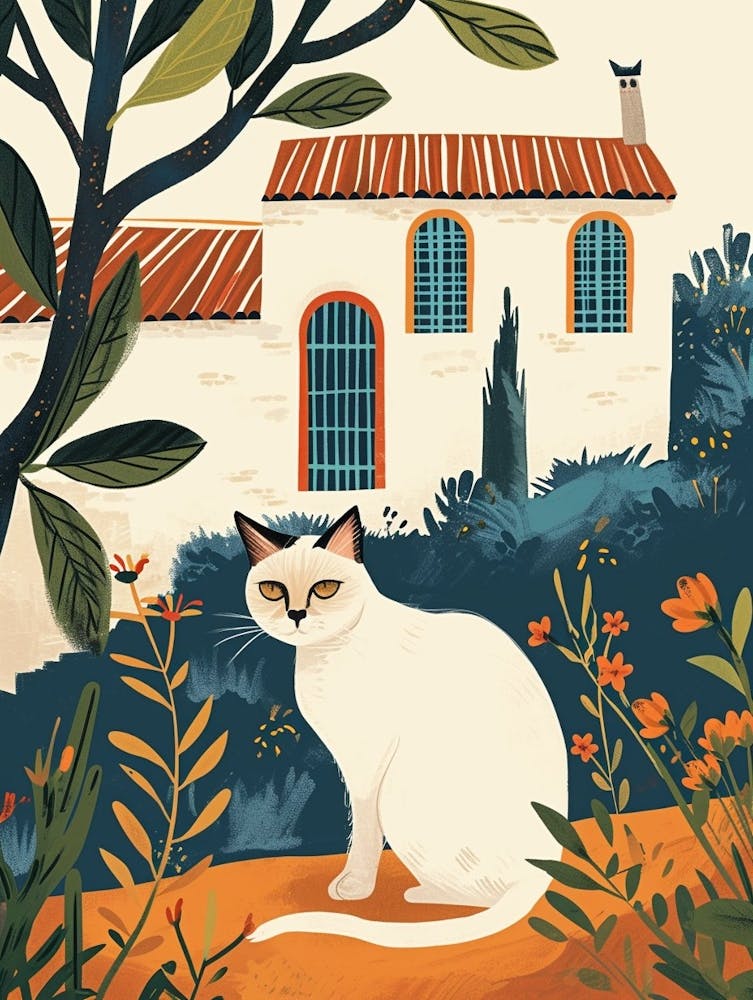 Exotic Shorthair Katze Märchenbuch-Illustration 1