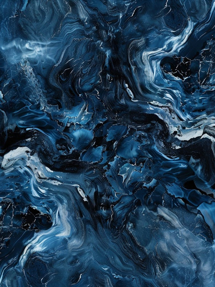 Dark Blue Marble Texture, Seamless