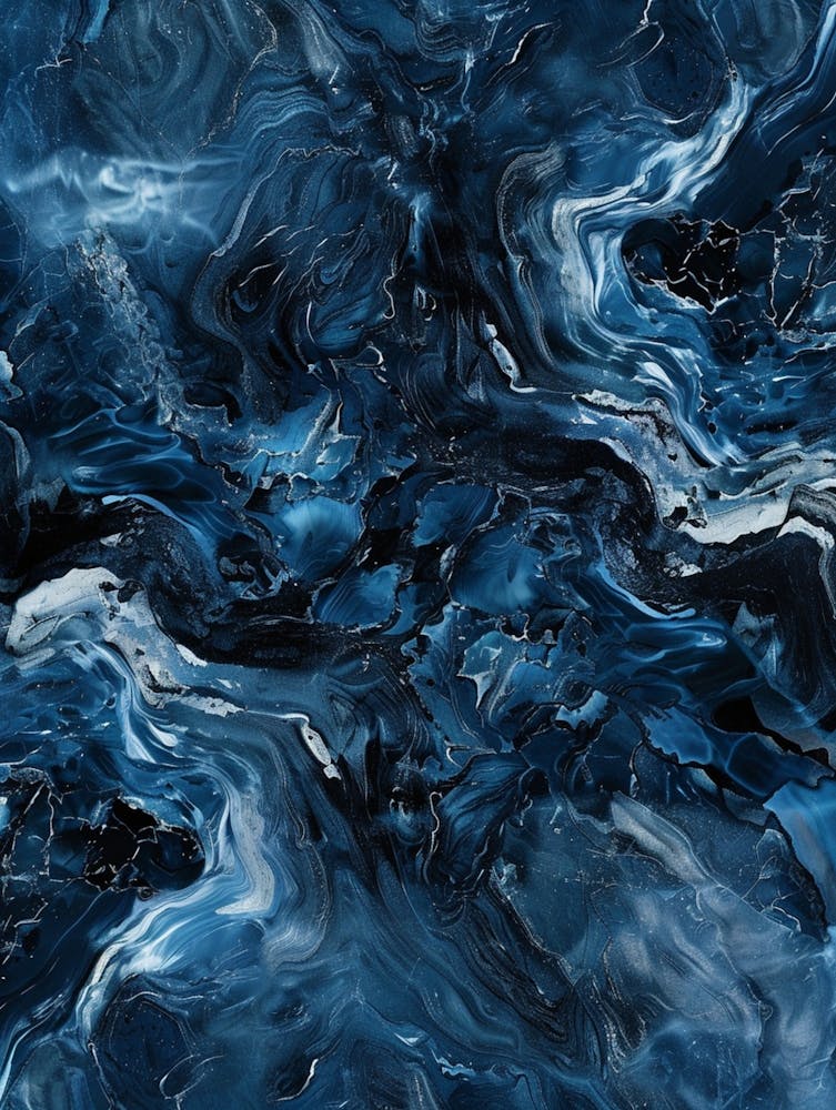 Dark Blue Marble Texture, Seamless