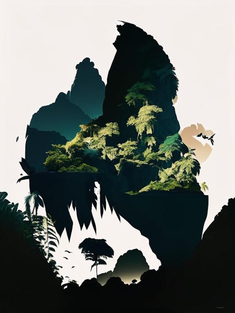 Ao Phang Nga National Park Thailand Cut Out PaperII