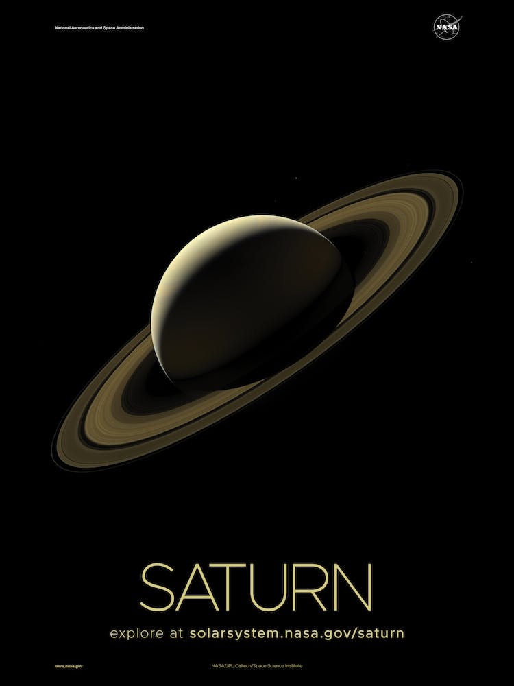 Nasa Saturn Poster