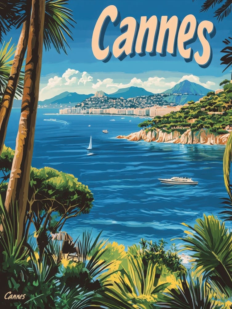 Aihrgdesign Ein Retro Reiseposter Für Cannes Mit Der Sc Efd46301 0bd5 4393 9fe3 296d3f6c48c5 1