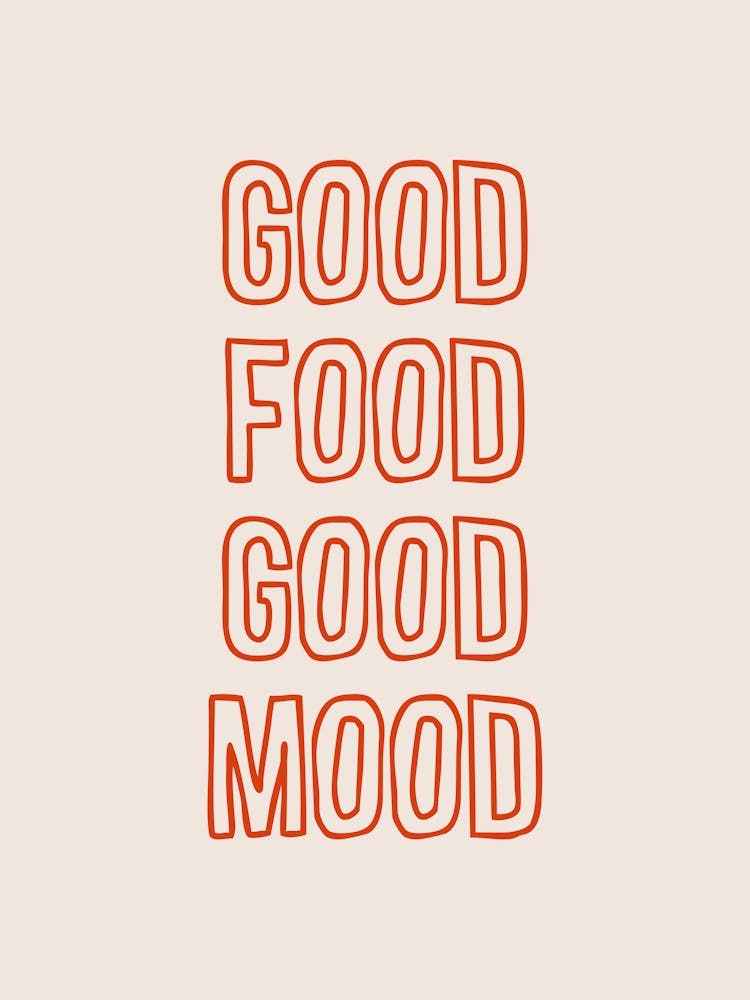 Good Food Good Mood Red