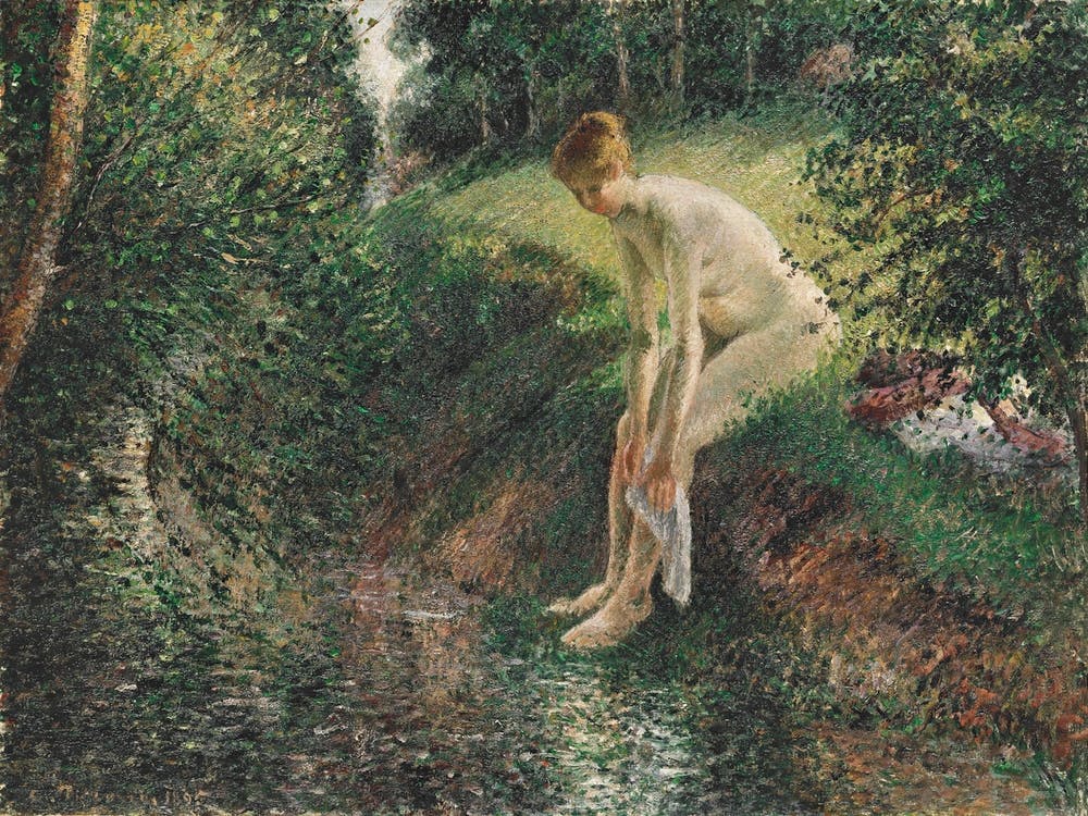 Bather In The Woods (1895), Camille Pissarro