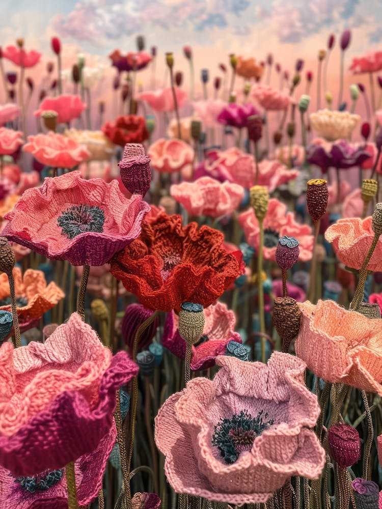 Mohnblumen Gehäkelt 1