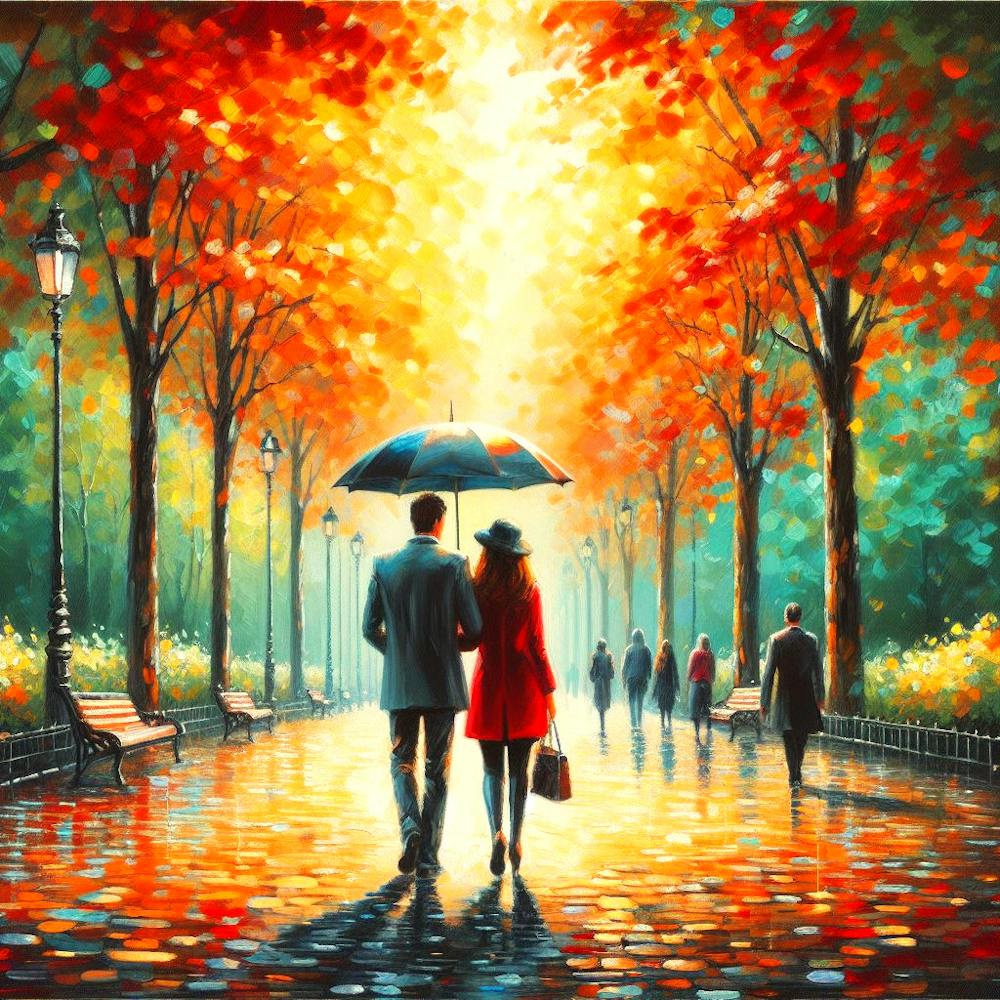 Walk in the park_acrylic painting