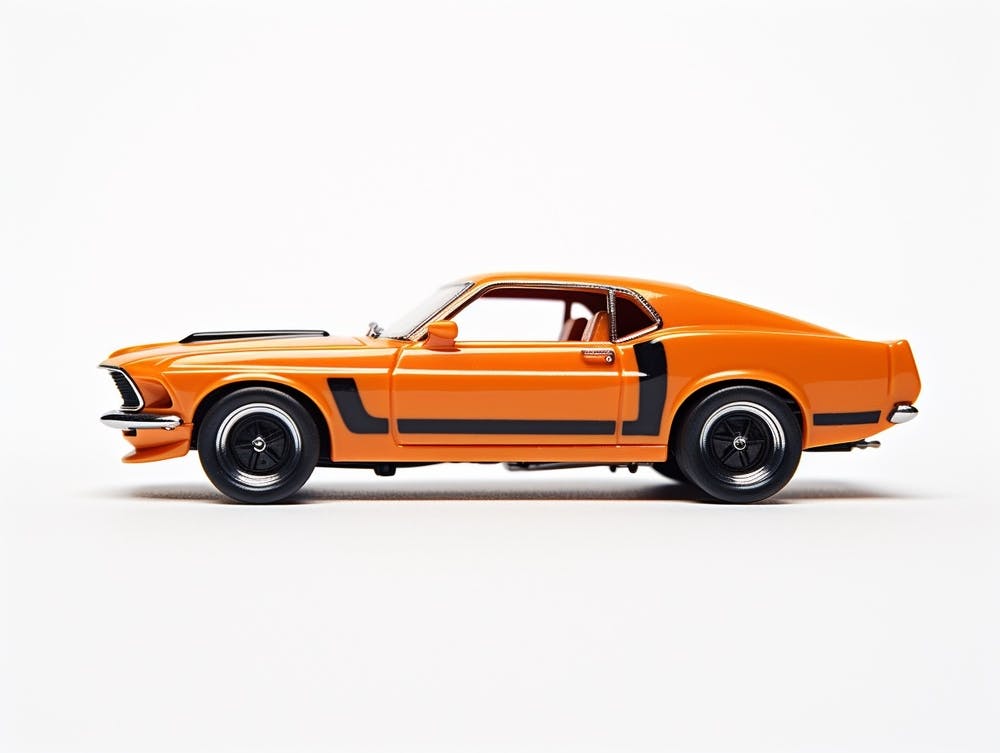 Toy Car 69 Mustang Boss 302 Orange