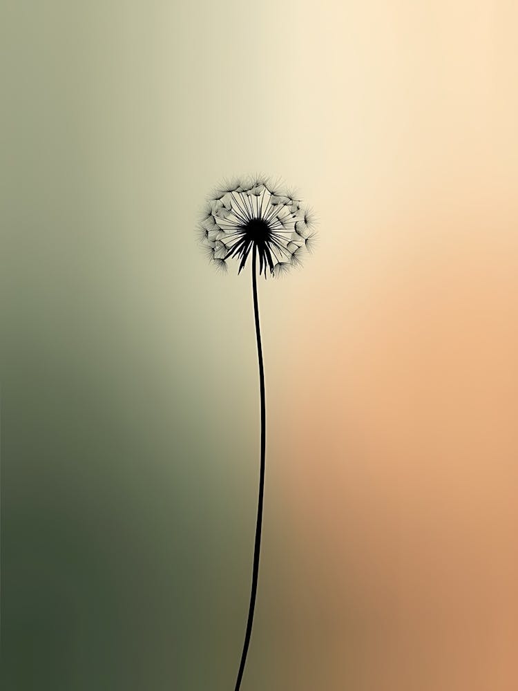 Soft Beige Botanical Silhouettes on Canvas