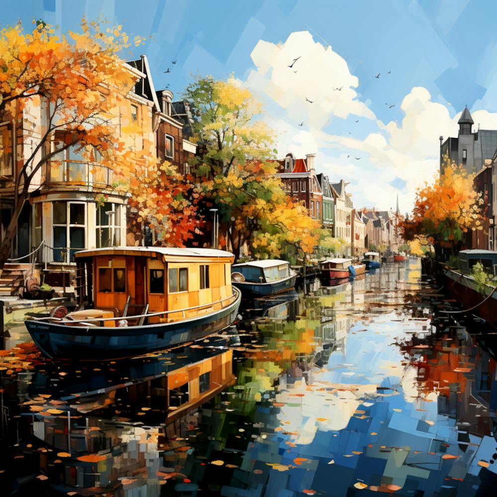 Aerial Symphony Amsterdam S Summer Canvas