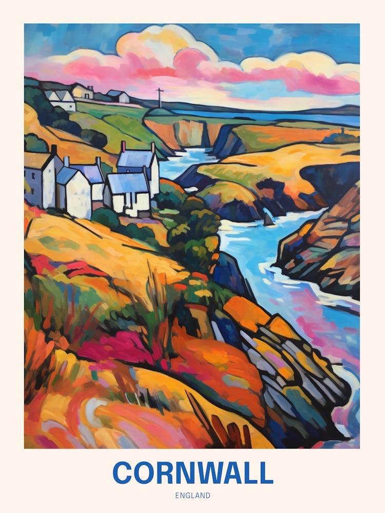 Cornwall England 17 Uk Travel Poster