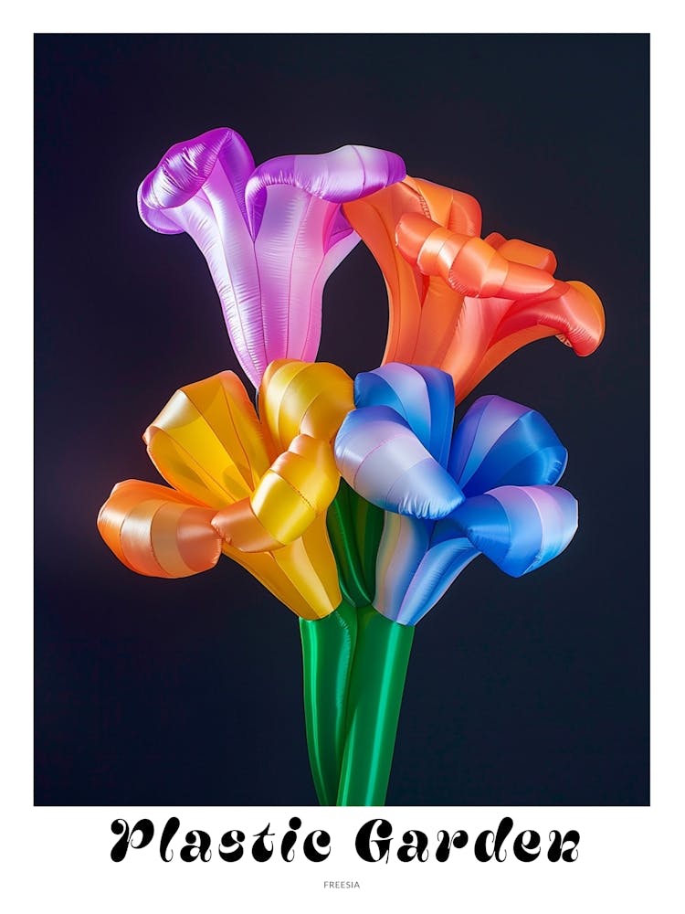 Bright Inflatable Flowers Poster Freesia 2