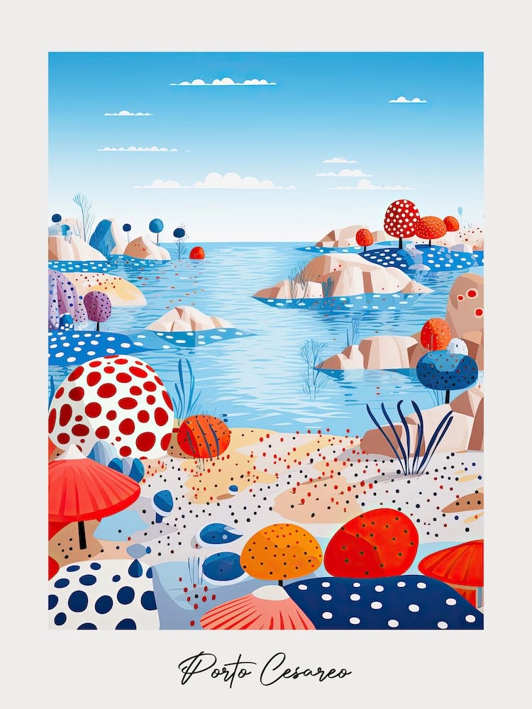 Poster Of Porto Cesareo, Italy, Illustration In The Style Of Pop Art 4