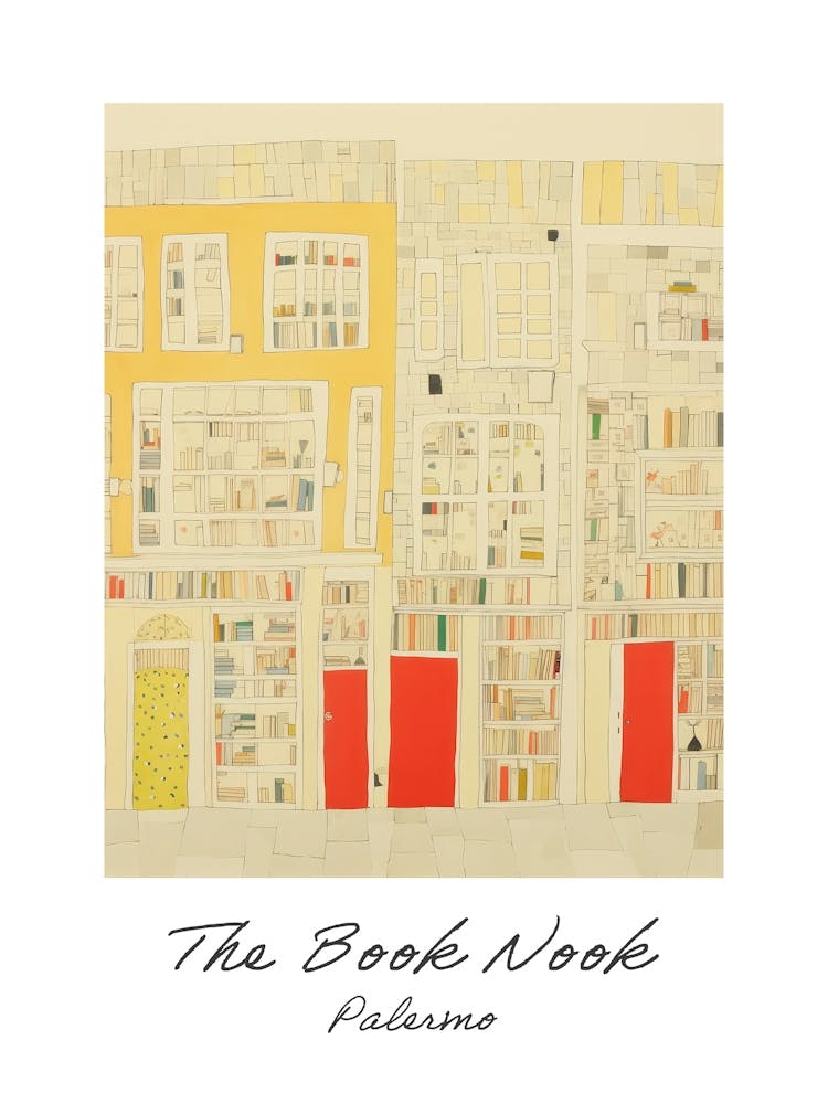 Palermo The Book Nook Pastel Colours 1 Poster