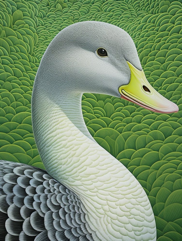 Ohara Koson Inspired Bird Painting Goose 3