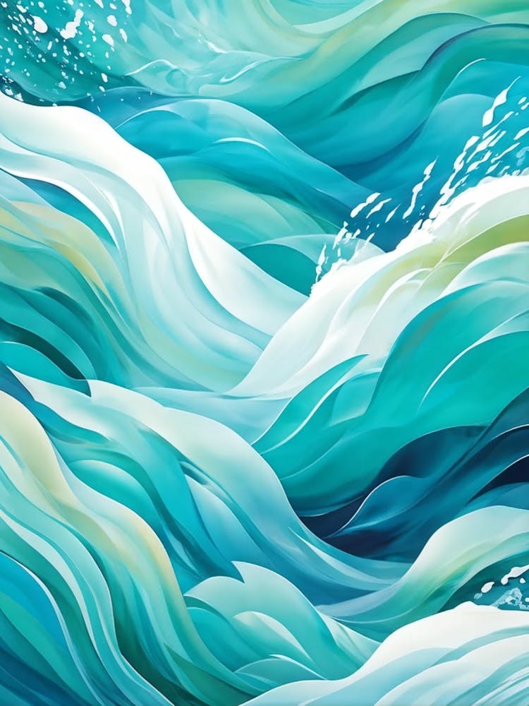 Abstract Rendition Of A Summer Day On A Tropical Glacier Brushed By The Wind With Maritime Patterns 3