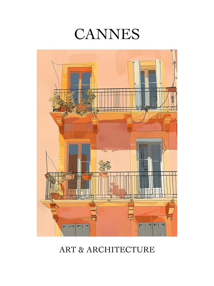 Cannes Travel And Architecture Poster 1